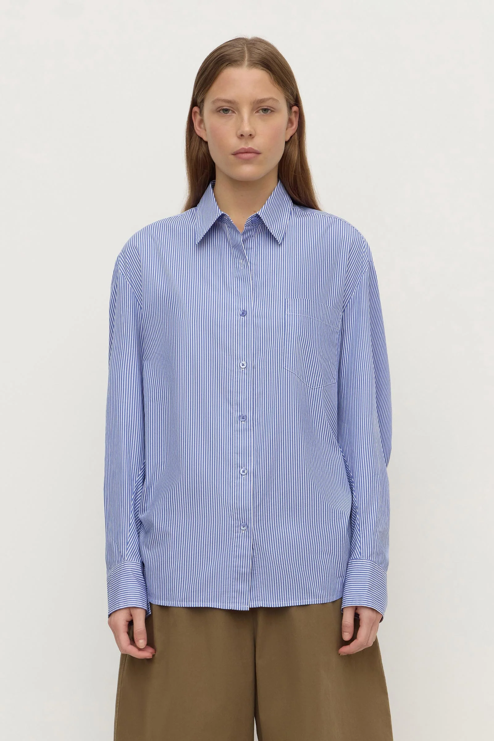 Ava Stripe Poplin Shirt