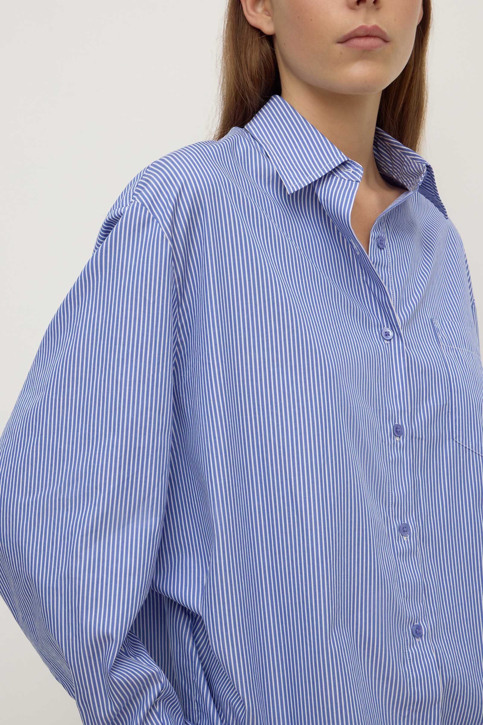Ava Stripe Poplin Shirt - Image 2