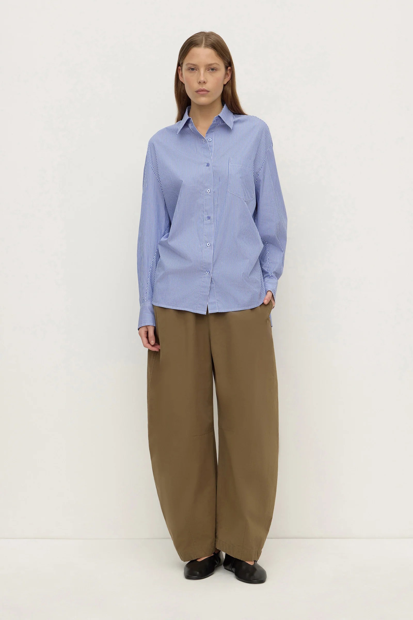 Ava Stripe Poplin Shirt - Image 3