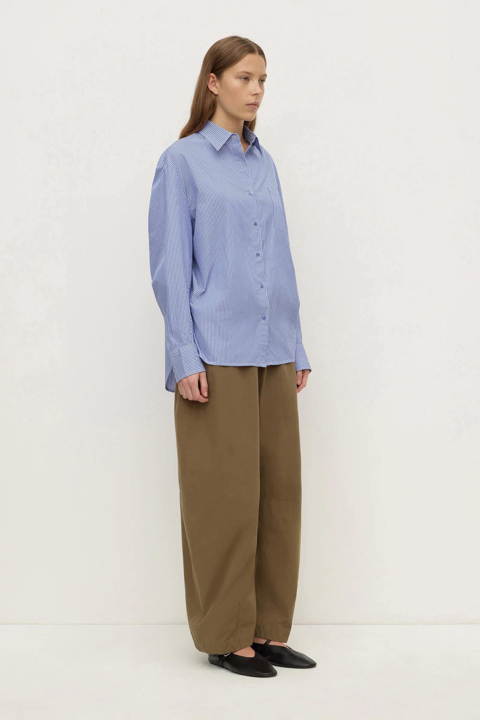 Ava Stripe Poplin Shirt - Image 4