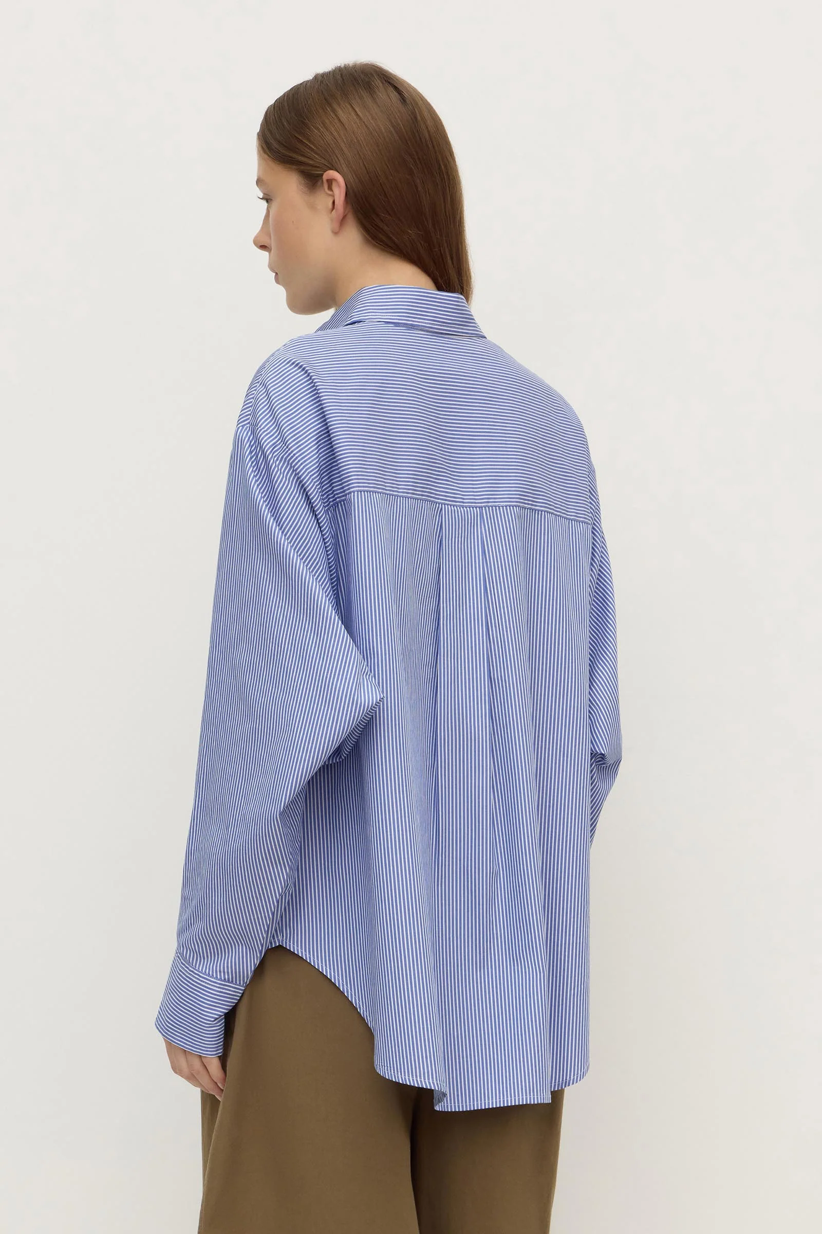 Ava Stripe Poplin Shirt - Image 6