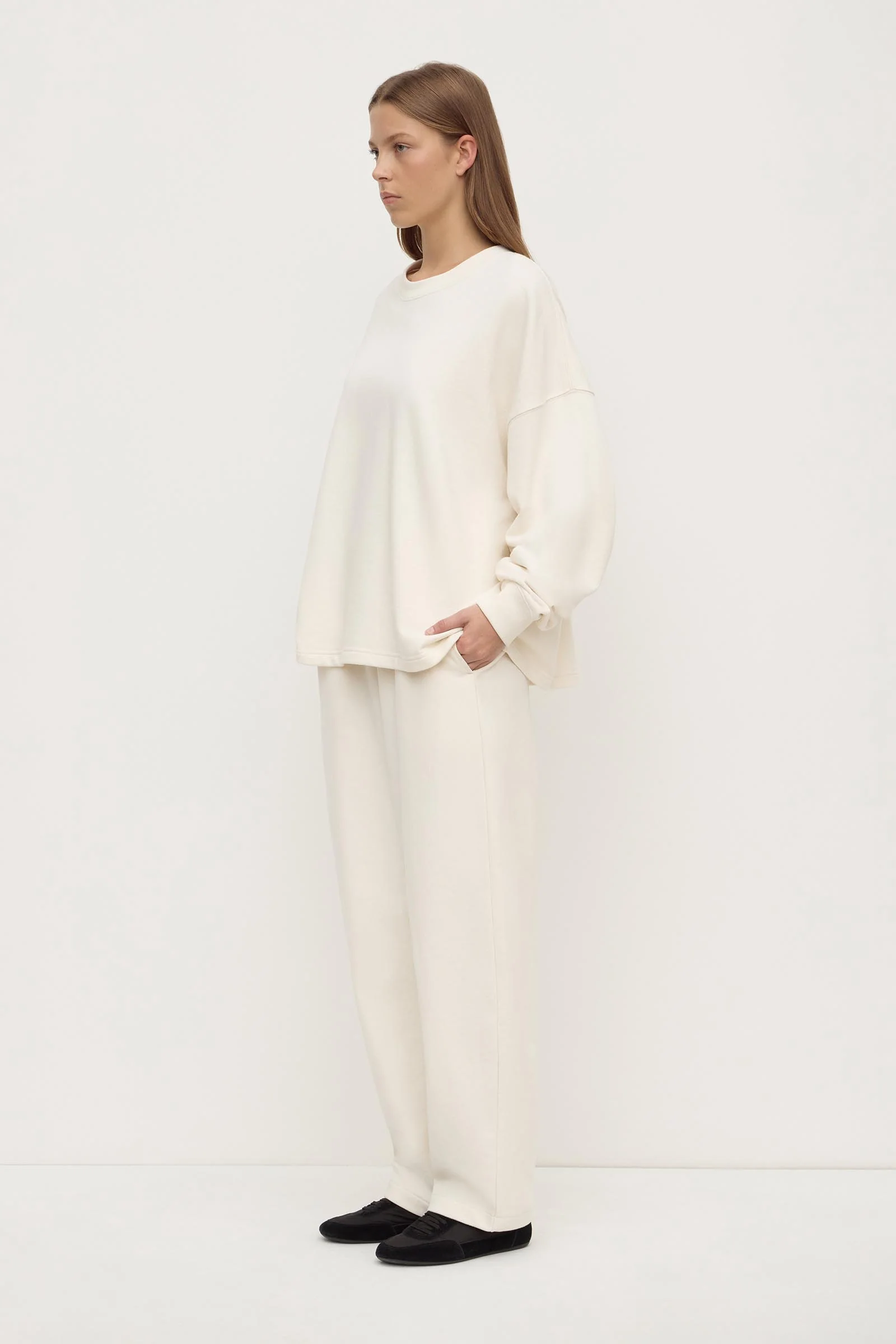 Brushed Cotton Lounge Sweater - Image 4