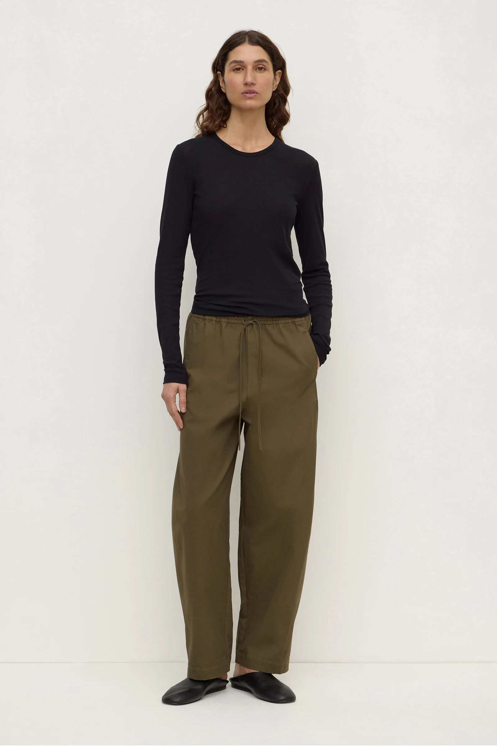 Brynn Brushed Cotton Twill Pant