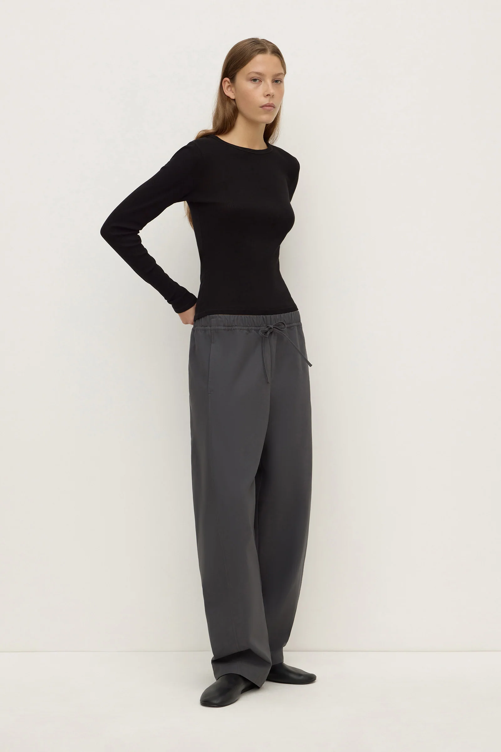 Brynn Brushed Cotton Twill Pant - Image 3