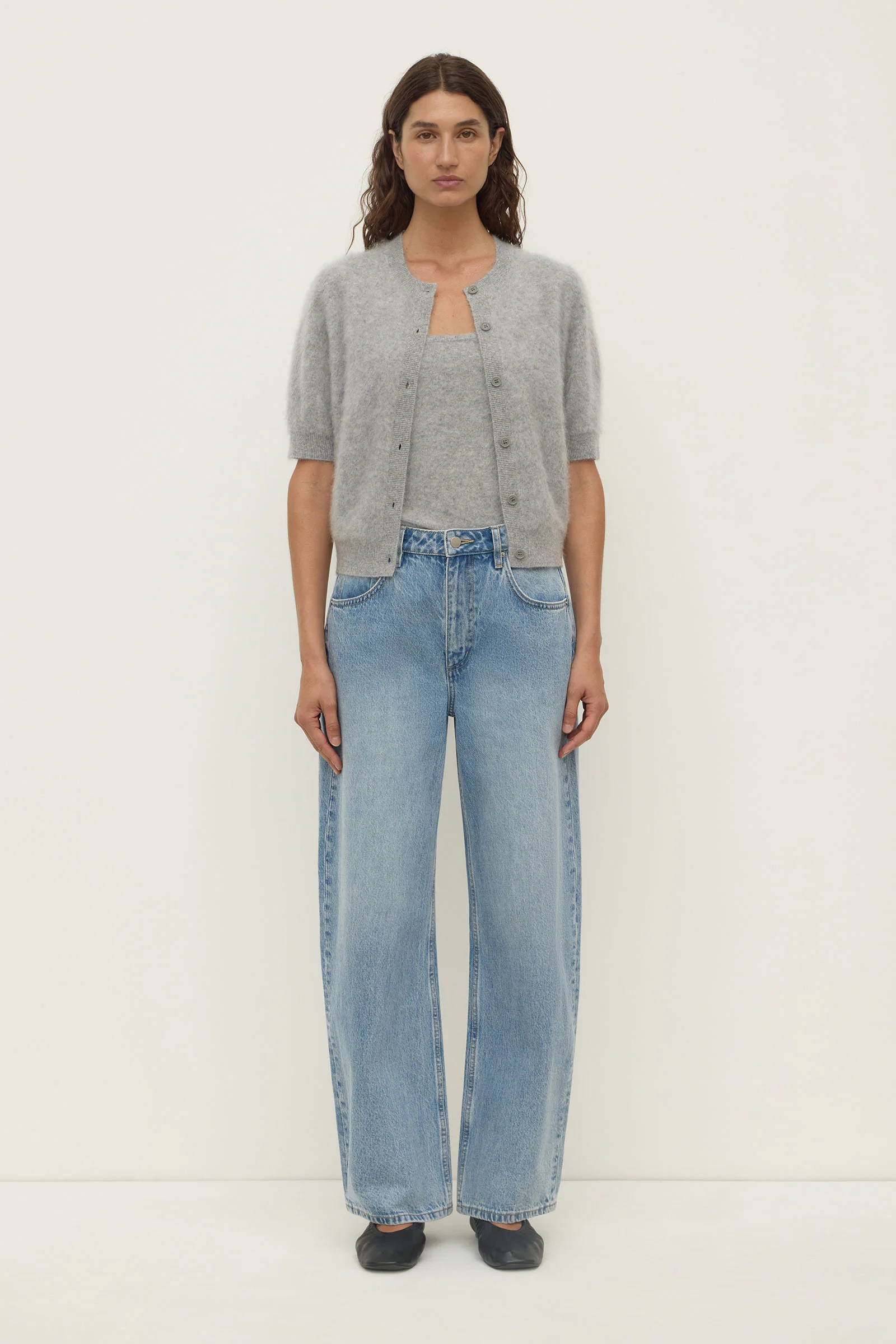 Carina Merino Wool Short Sleeve Cardigan - Image 3