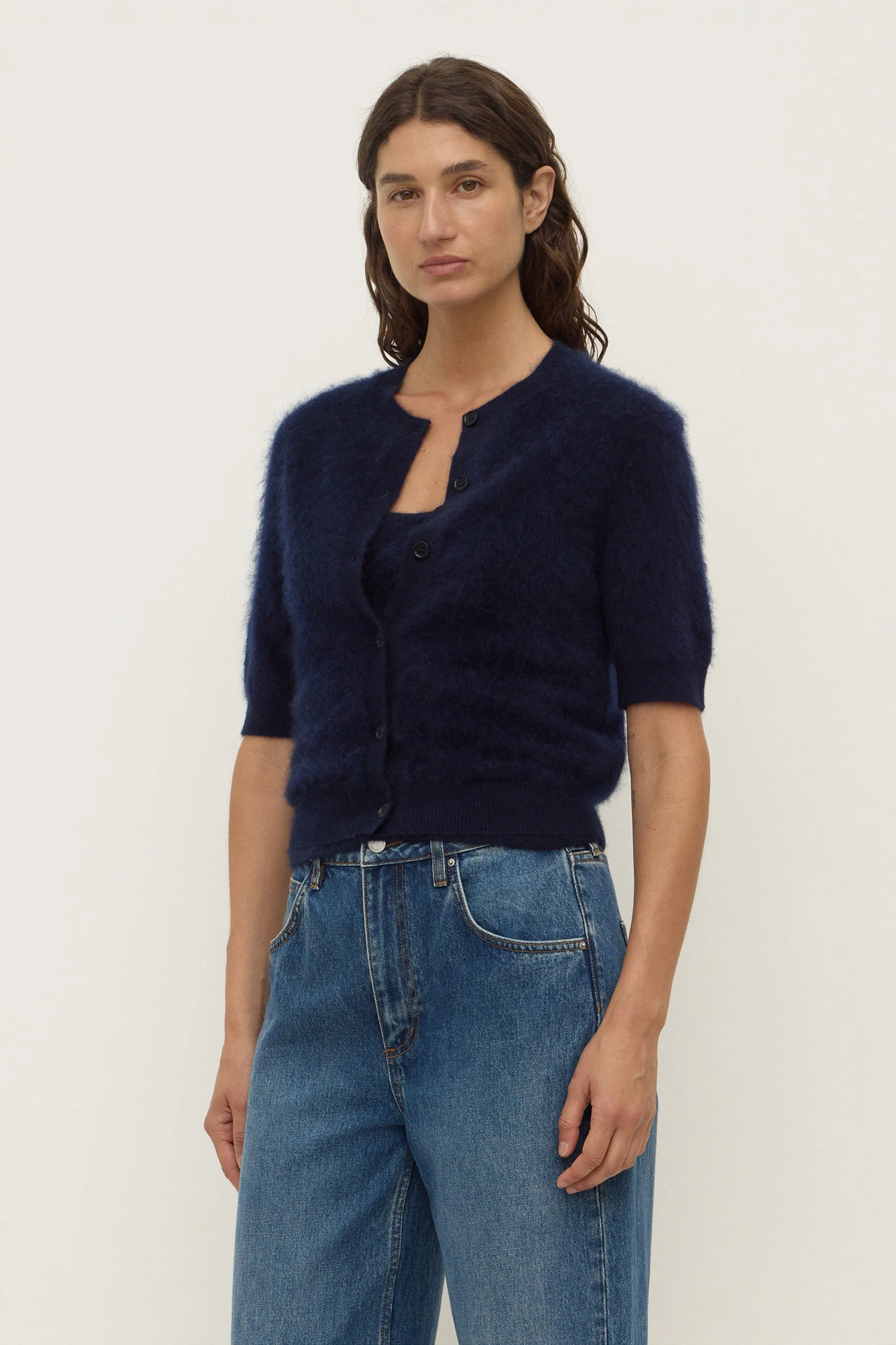 Carina Merino Wool Short Sleeve Cardigan - Image 5