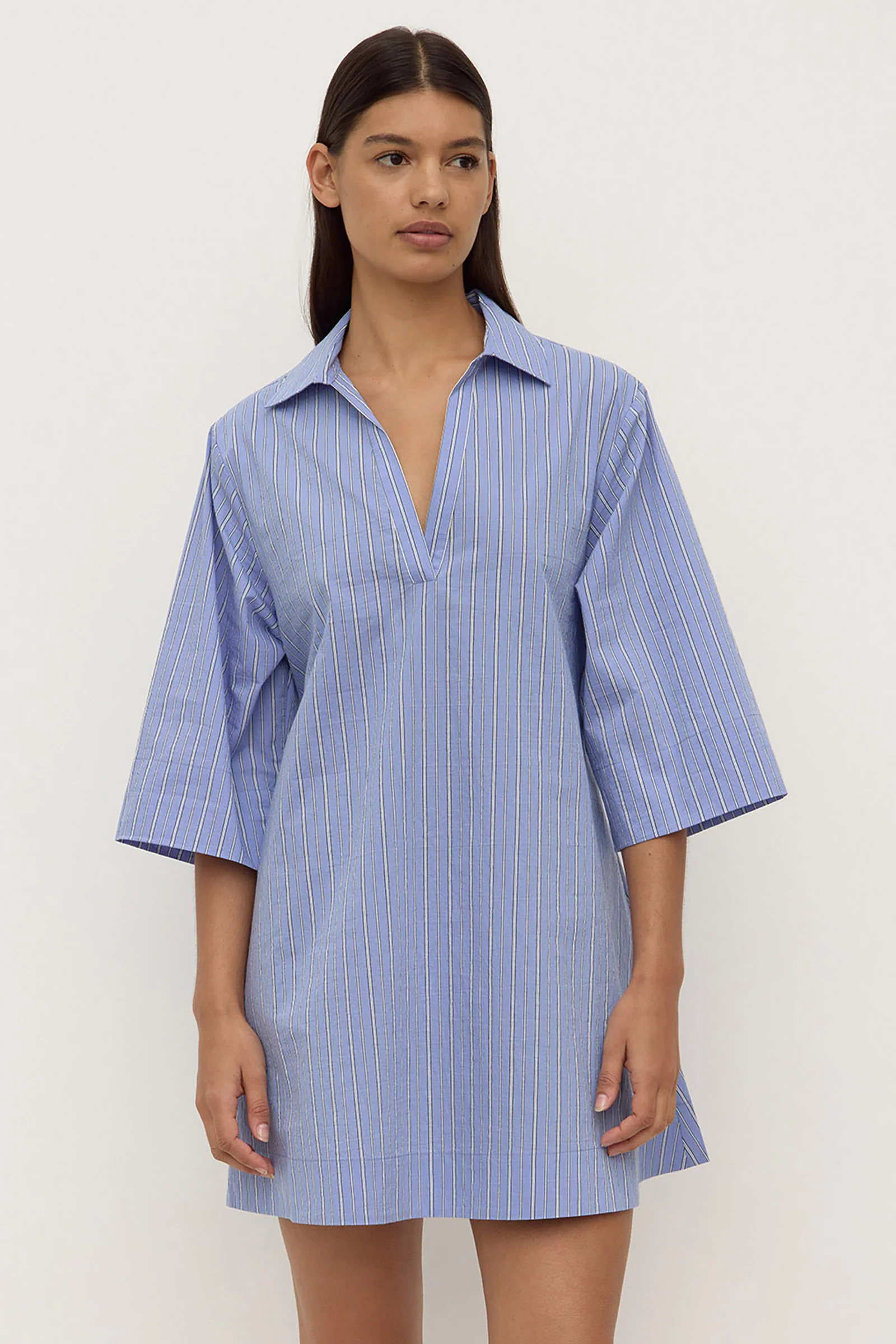 Erina Stripe Mini Shirt Dress - Image 4