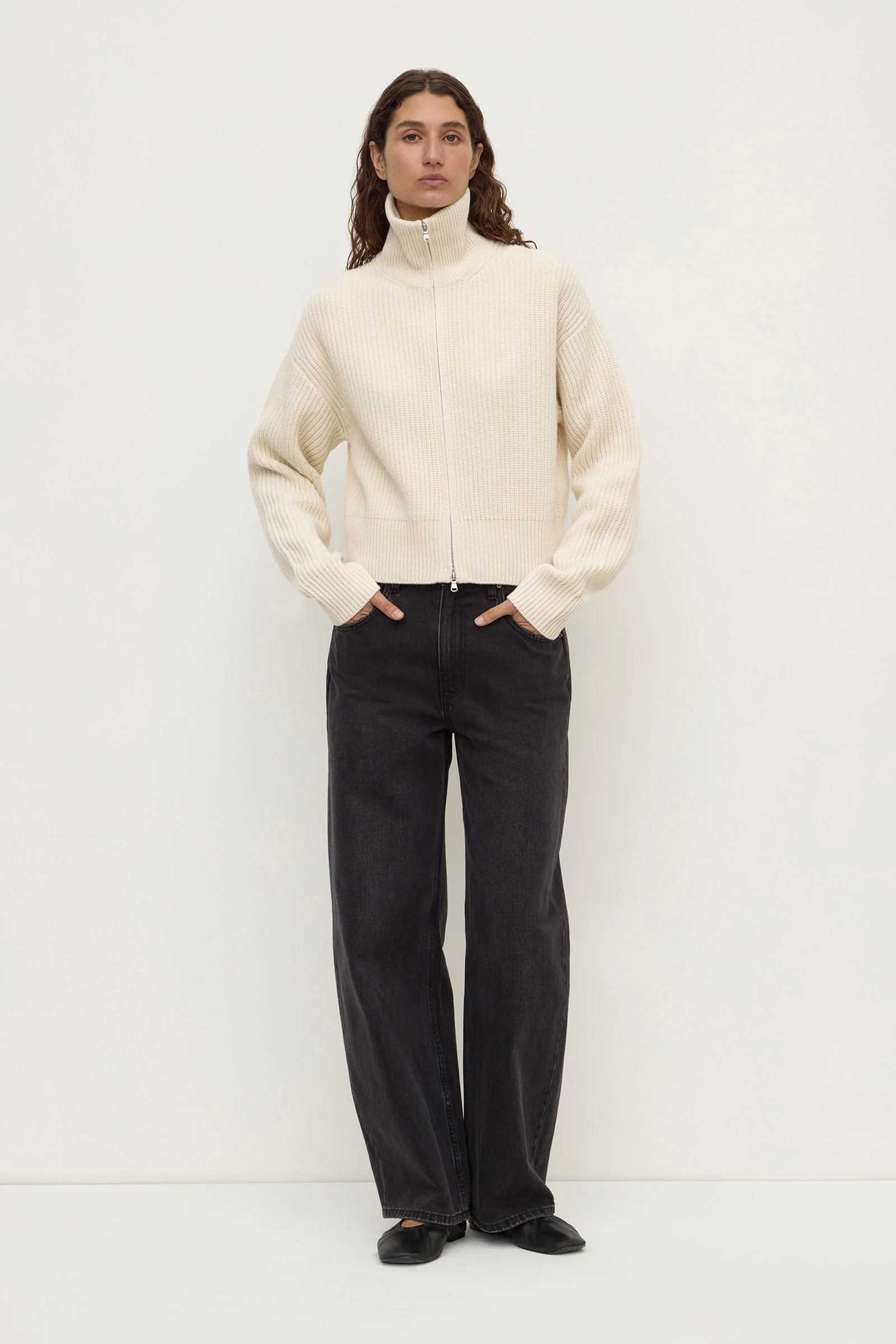 Kaia Wool Zip Sweater - Image 3