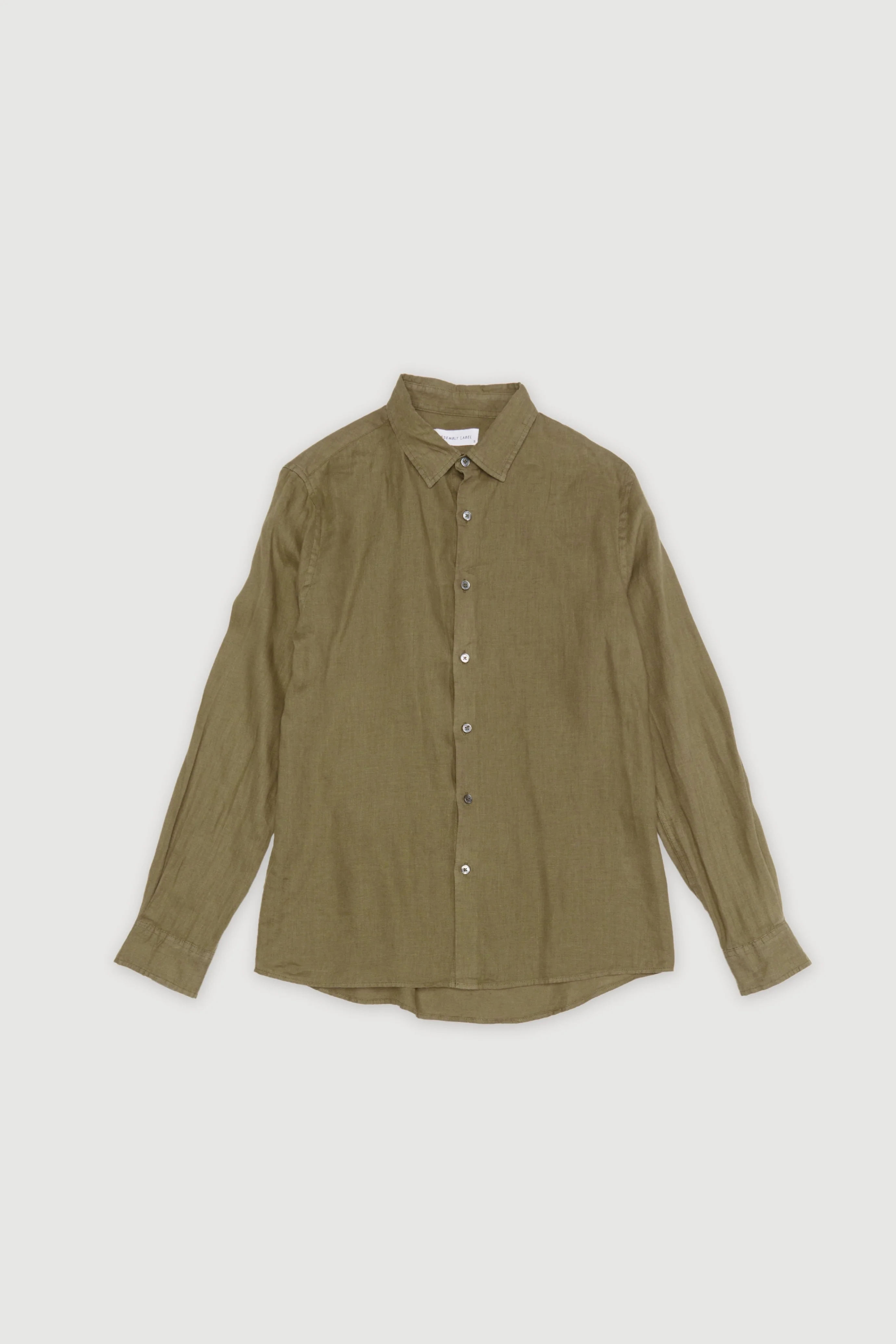 Re-Worn Mens Linen Textured Long Sleeve Shirt