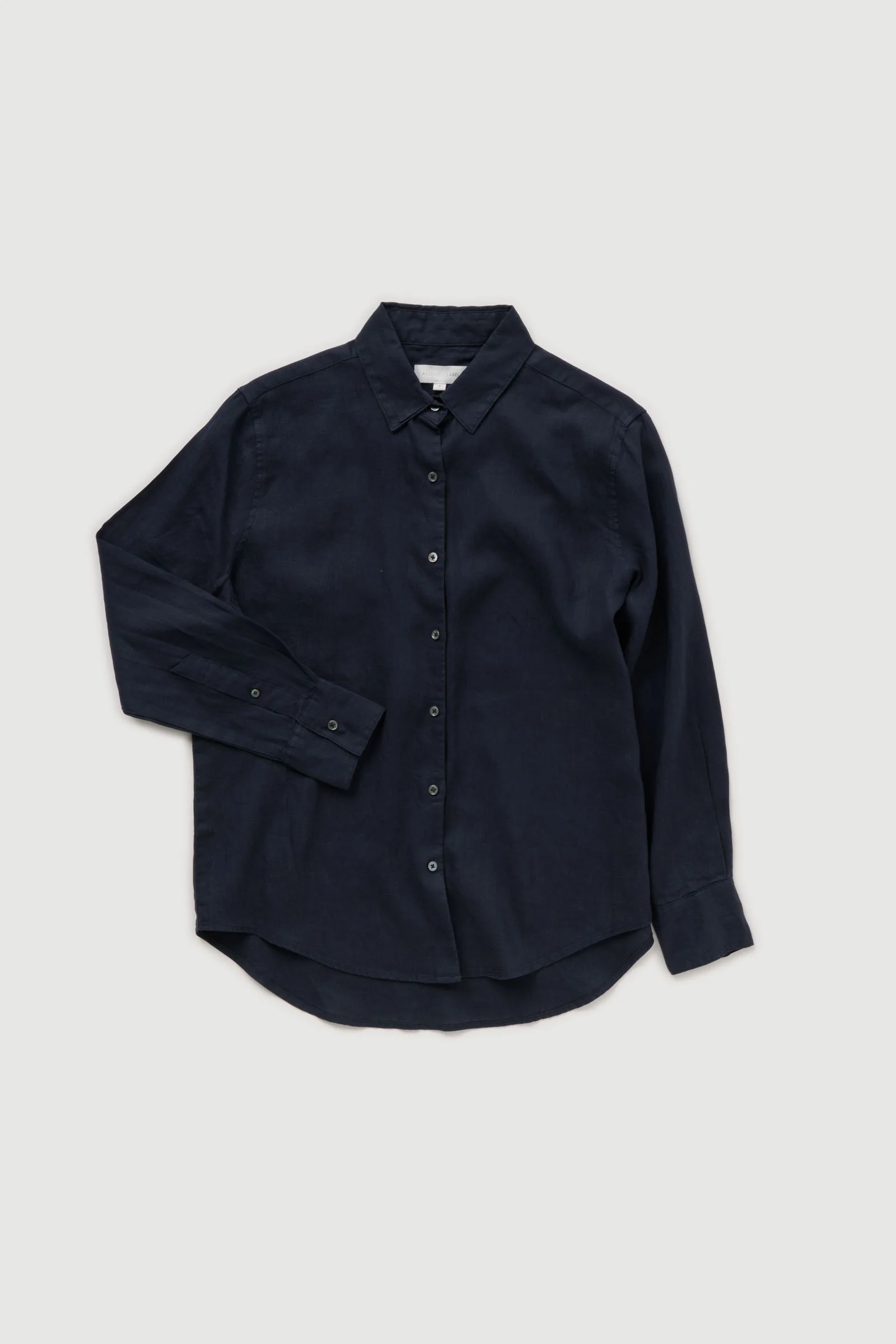 Re-Worn Womens Linen Textured Long Sleeve Shirt
