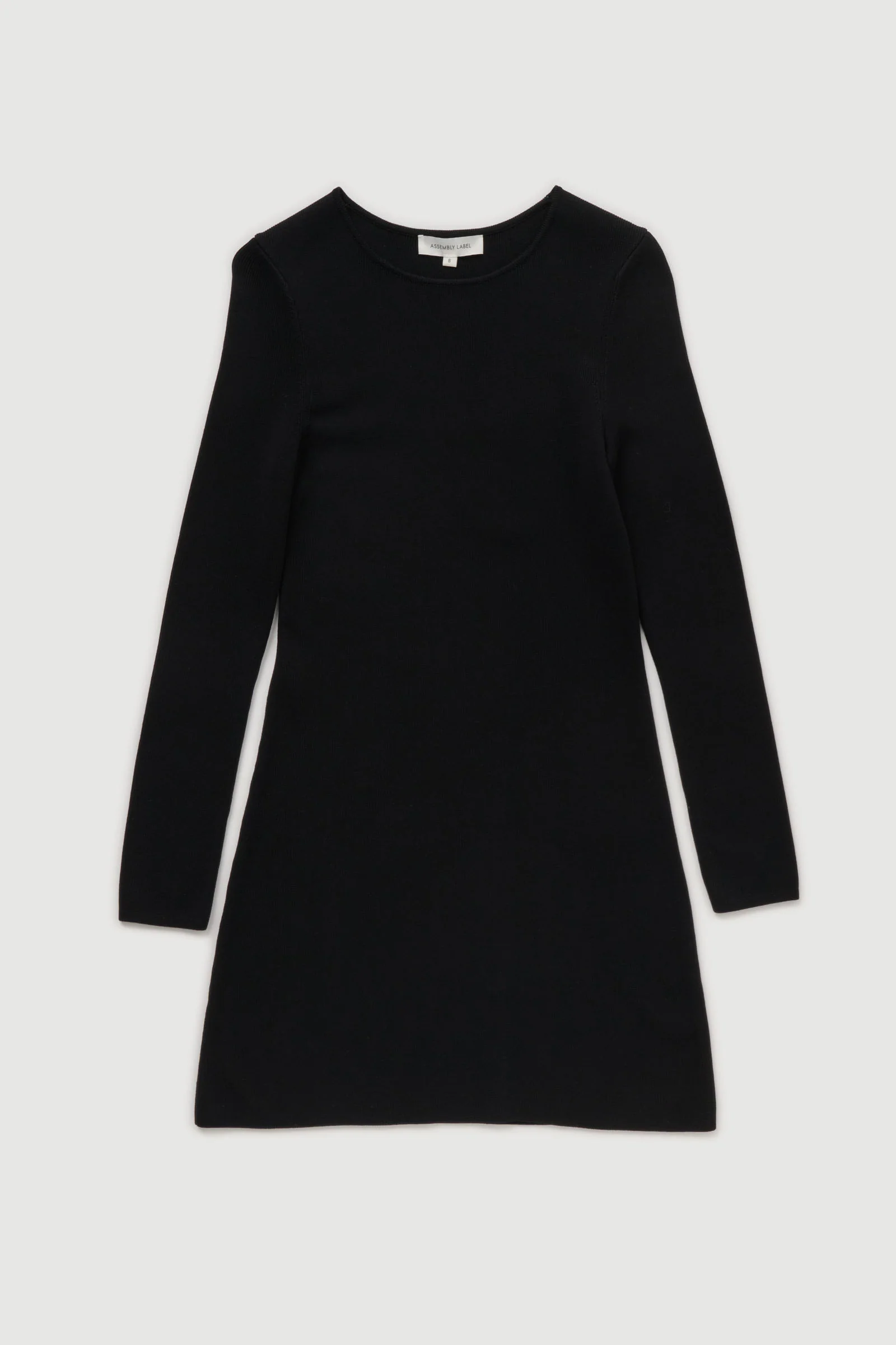 Re-Worn Womens Cotton Blend Textured Long Sleeve Dress