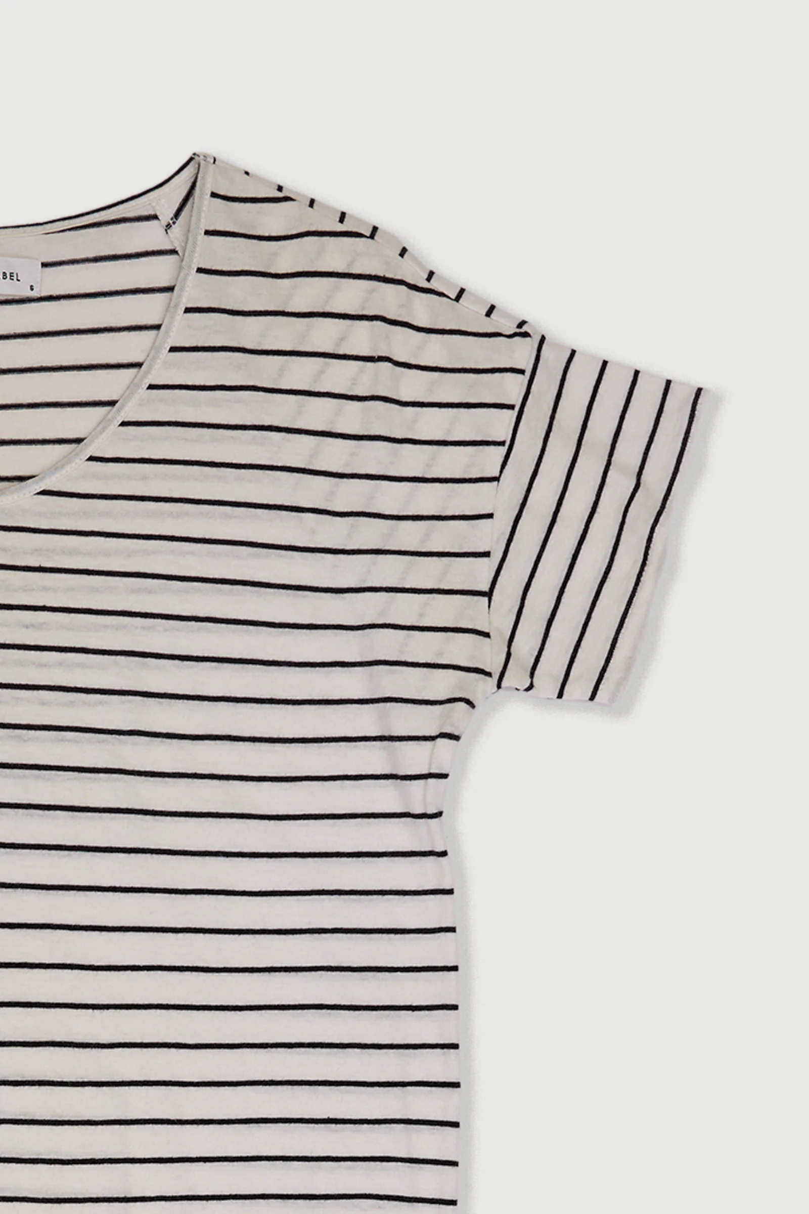 Re-Worn Womens Linen Blend Stripe Tee Dress - Image 2