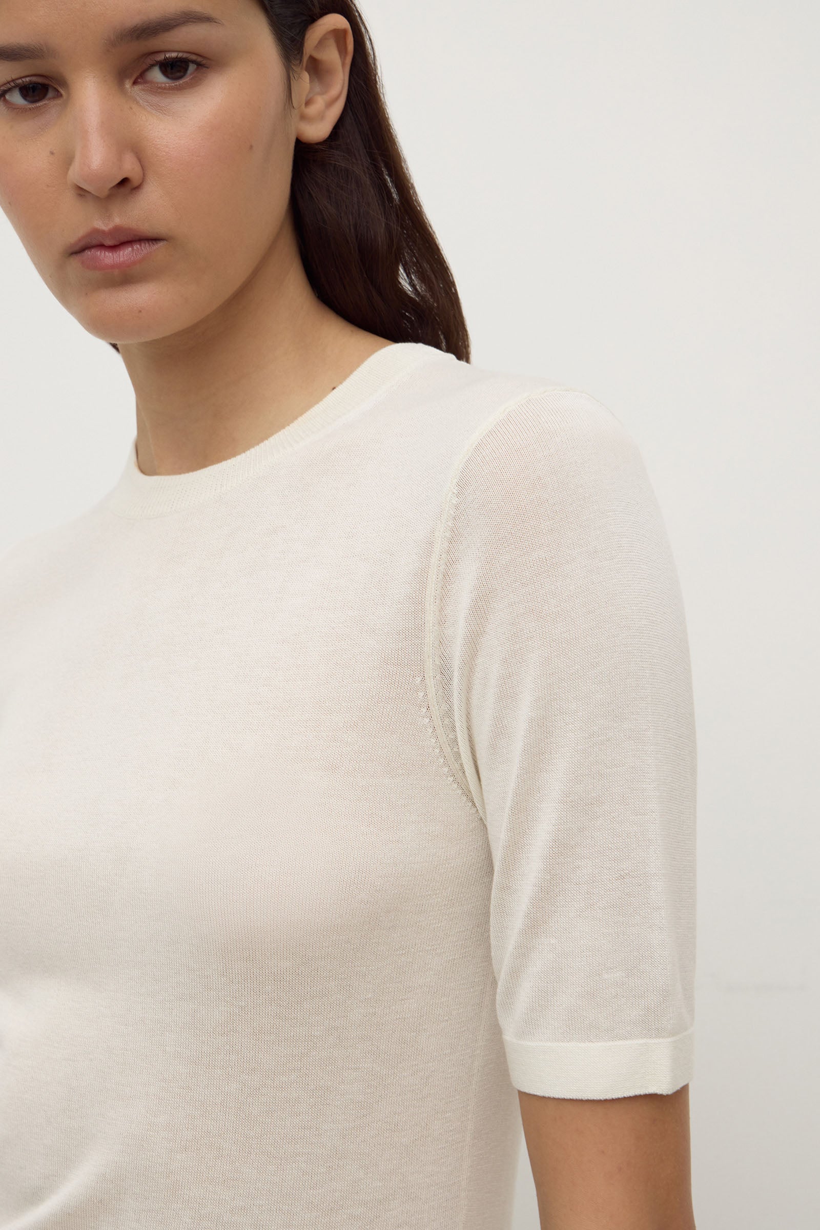 Mina Silk Knit Tee - Image 2