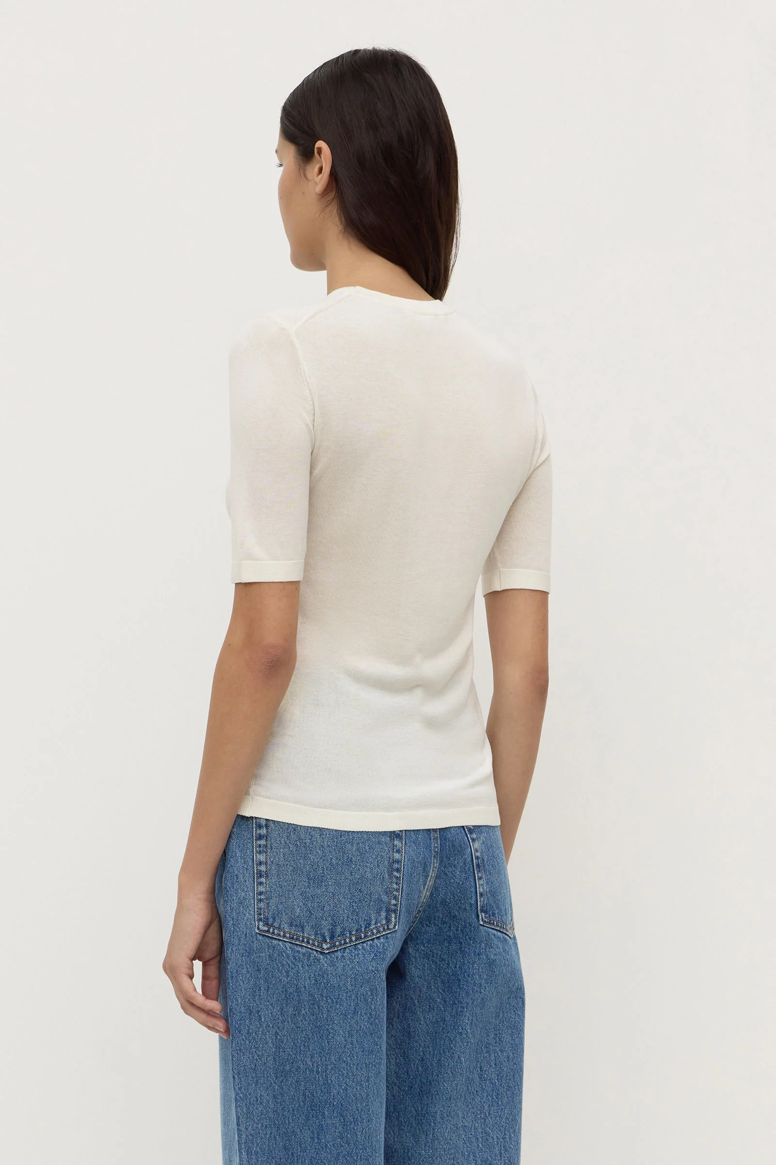 Mina Silk Knit Tee - Image 6