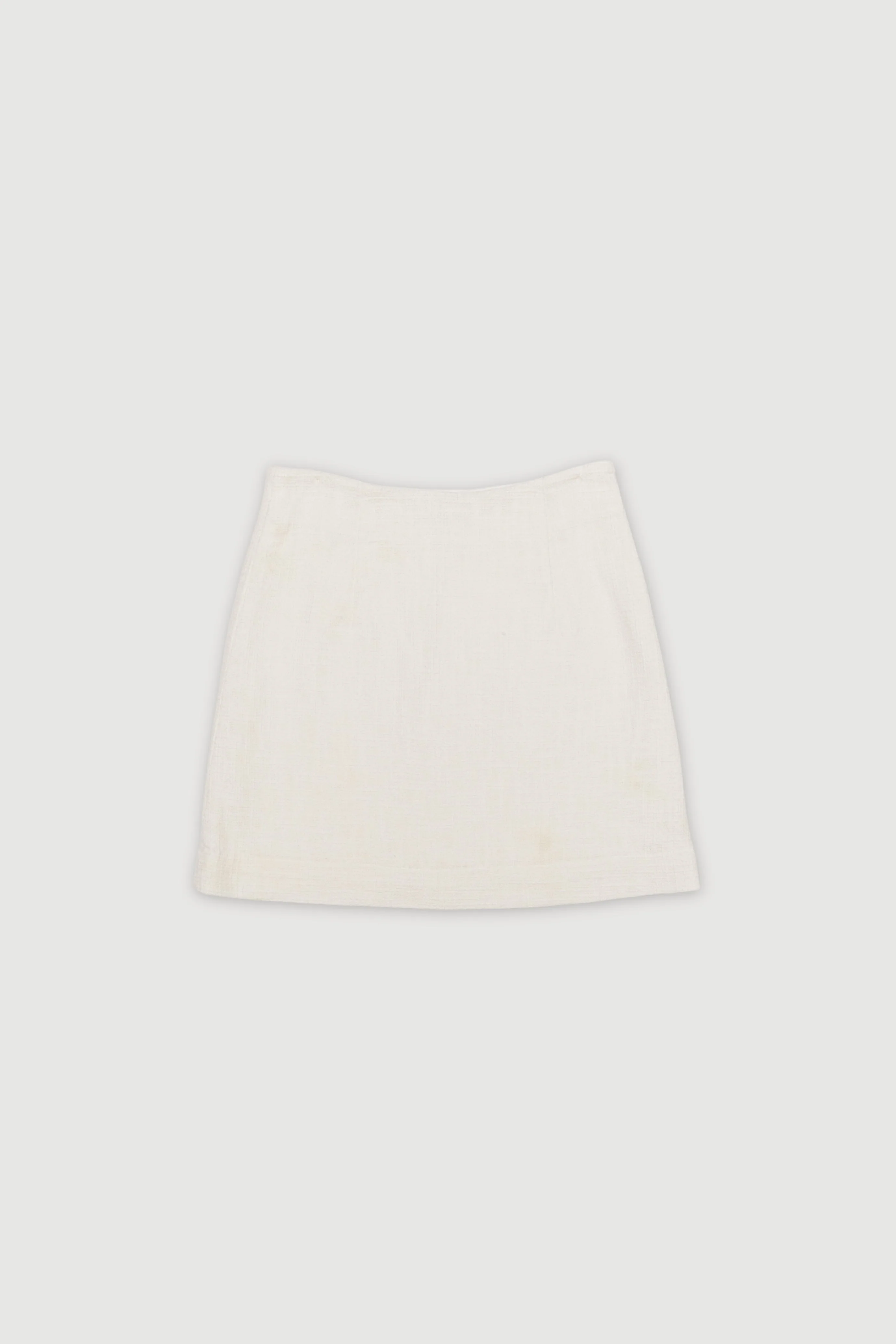 Re-Worn Womens Cotton Textured Mini Skirt