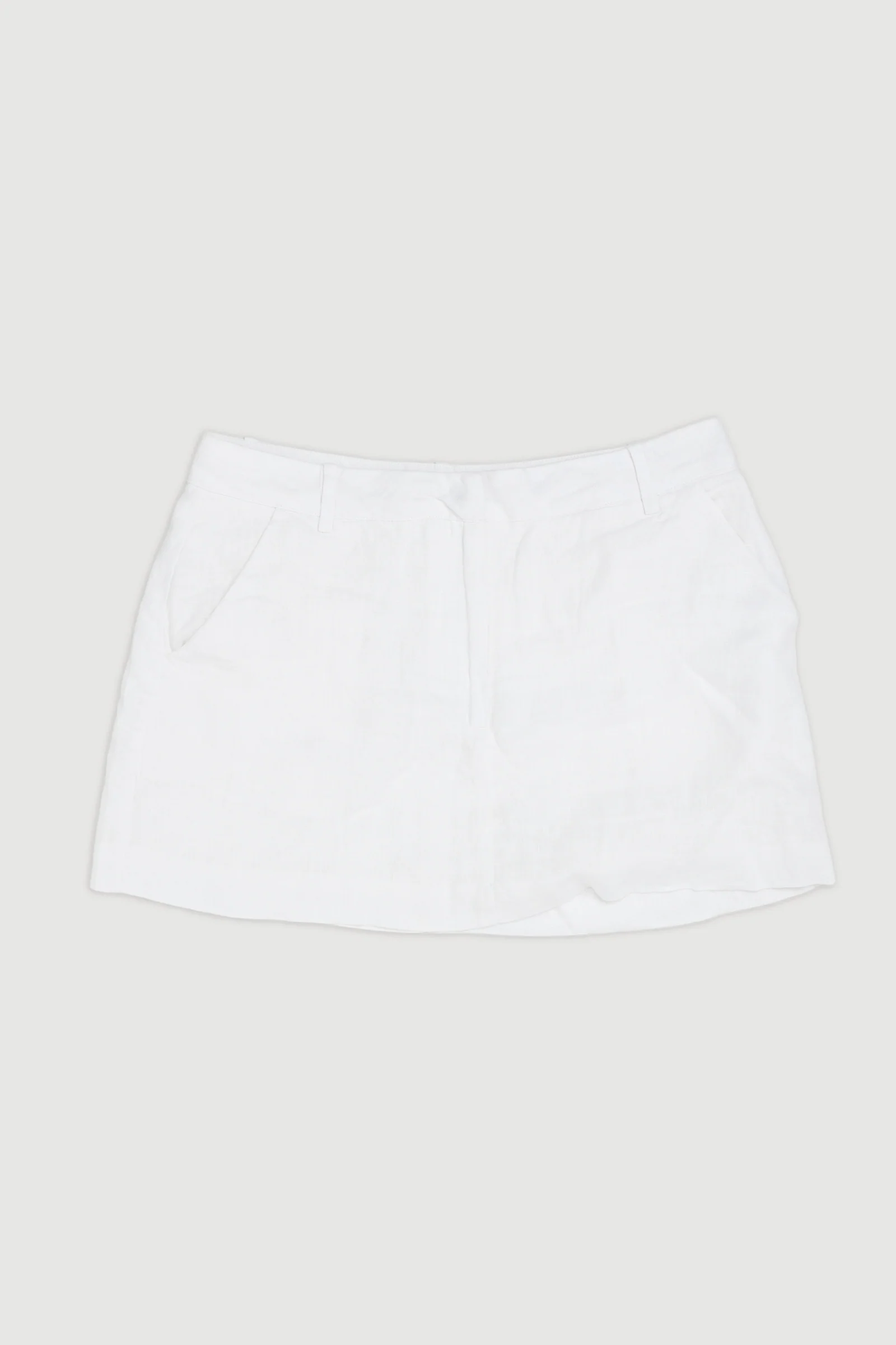 Re-Worn Womens Linen Mini Skirt