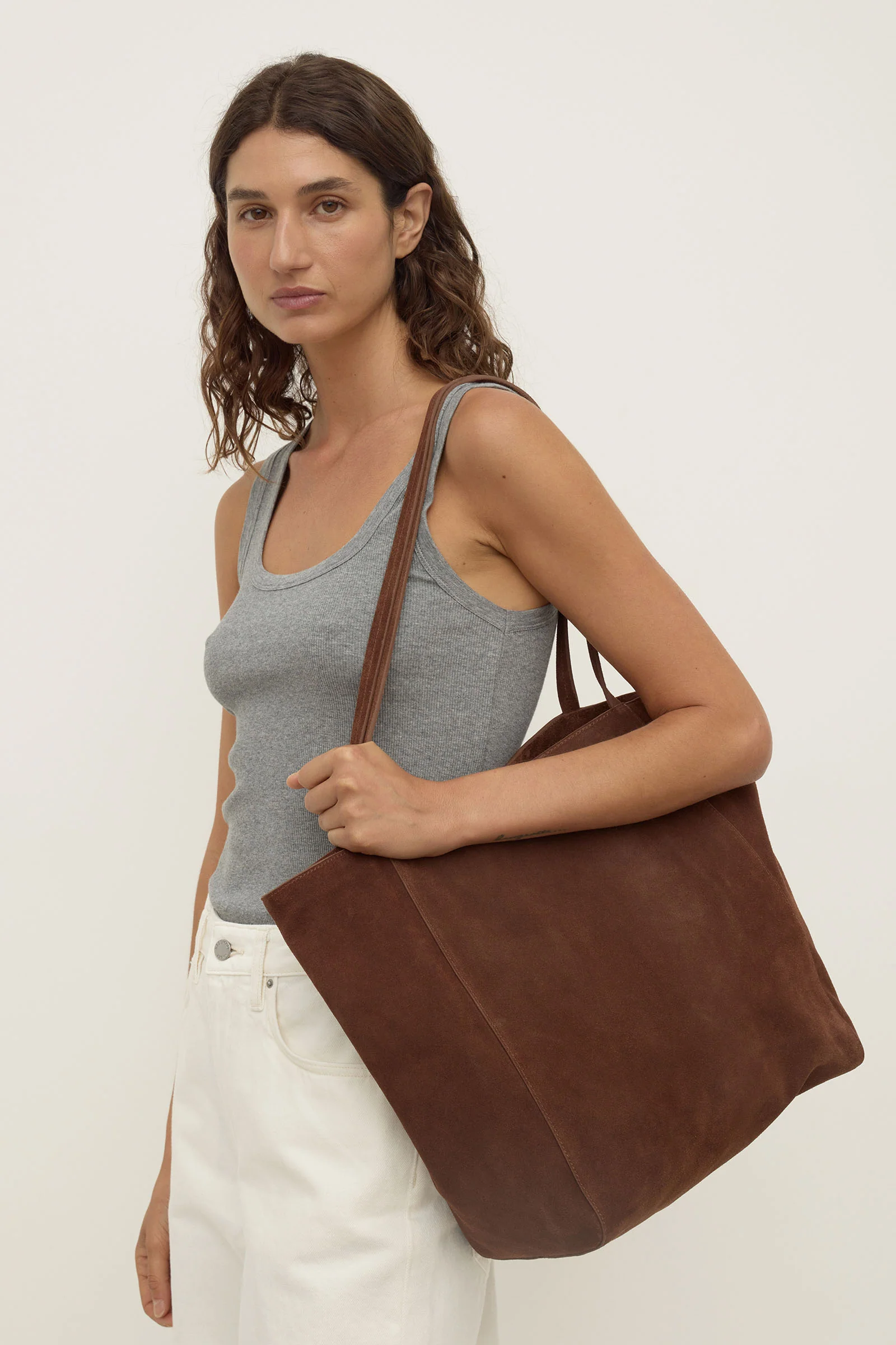 Paige Suede Tote Bag - Image 5
