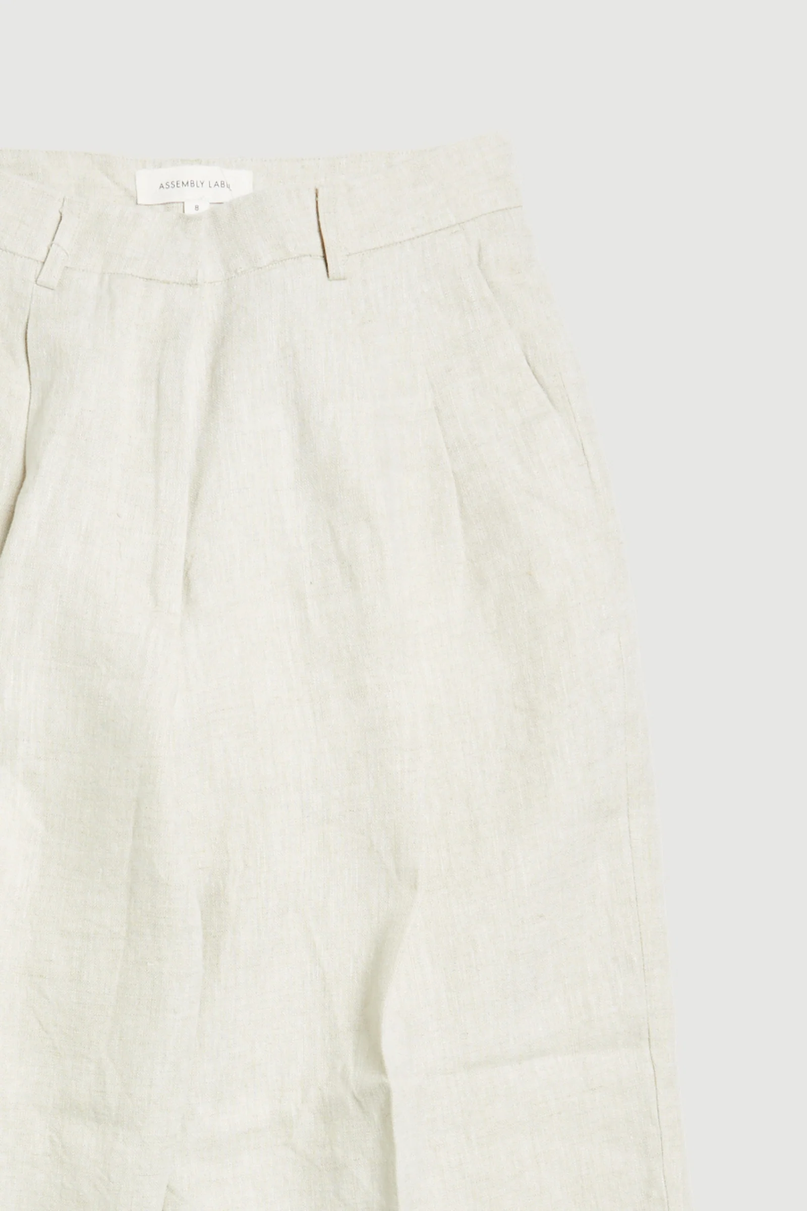 Re-Worn Womens Linen Textured Pant - Image 2
