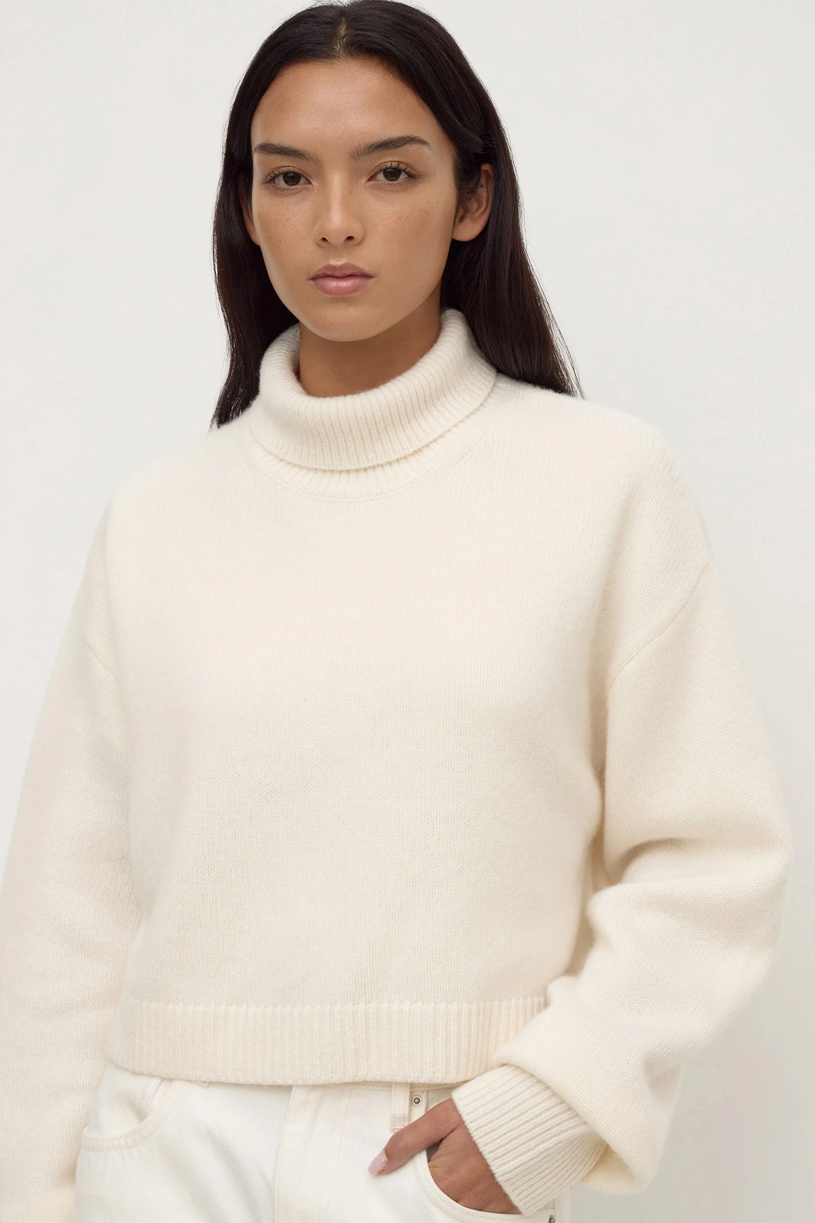 Paris Wool Cashmere Knit Turtleneck - Image 2