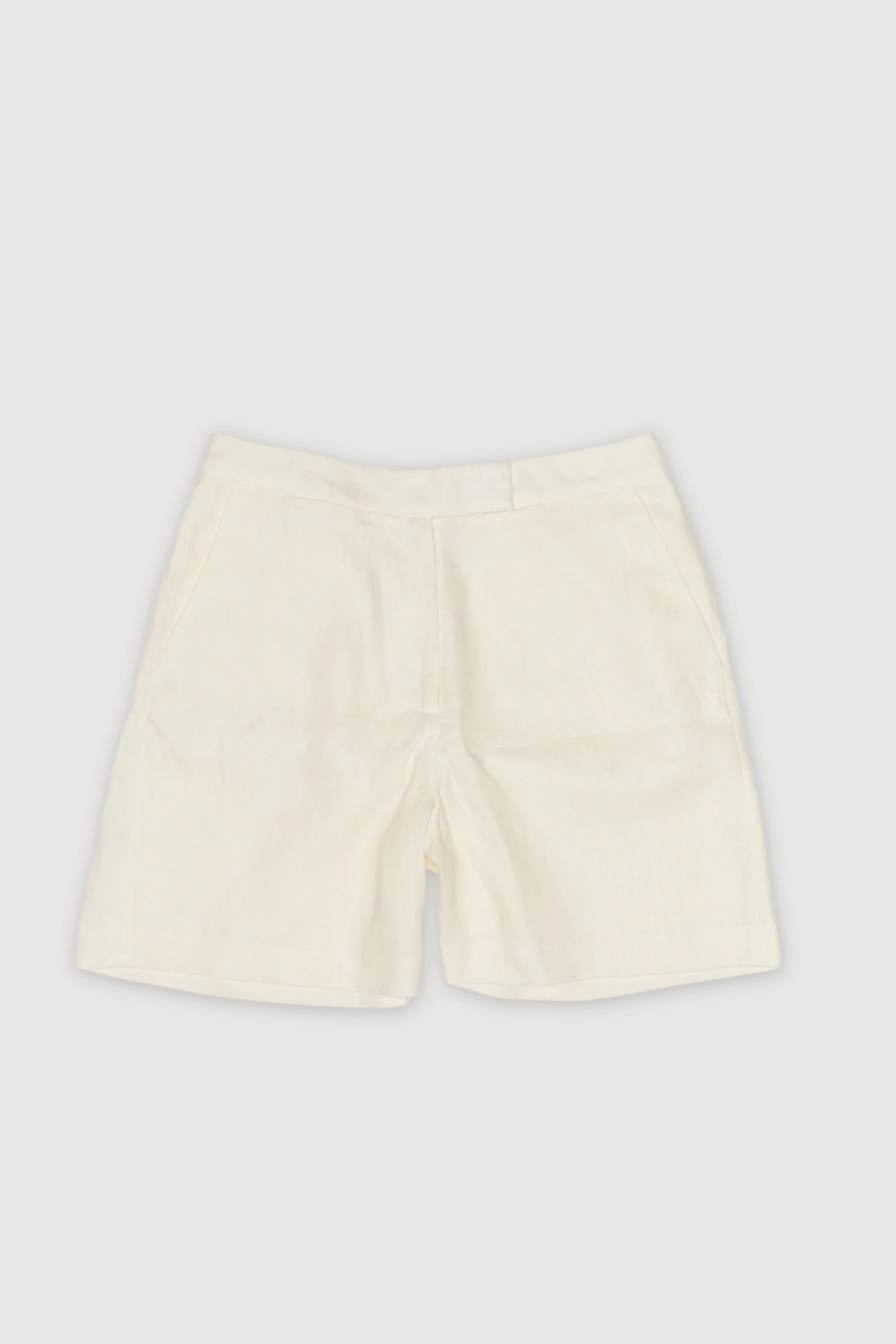 Re-Worn Womens Linen Textured Relaxed Short