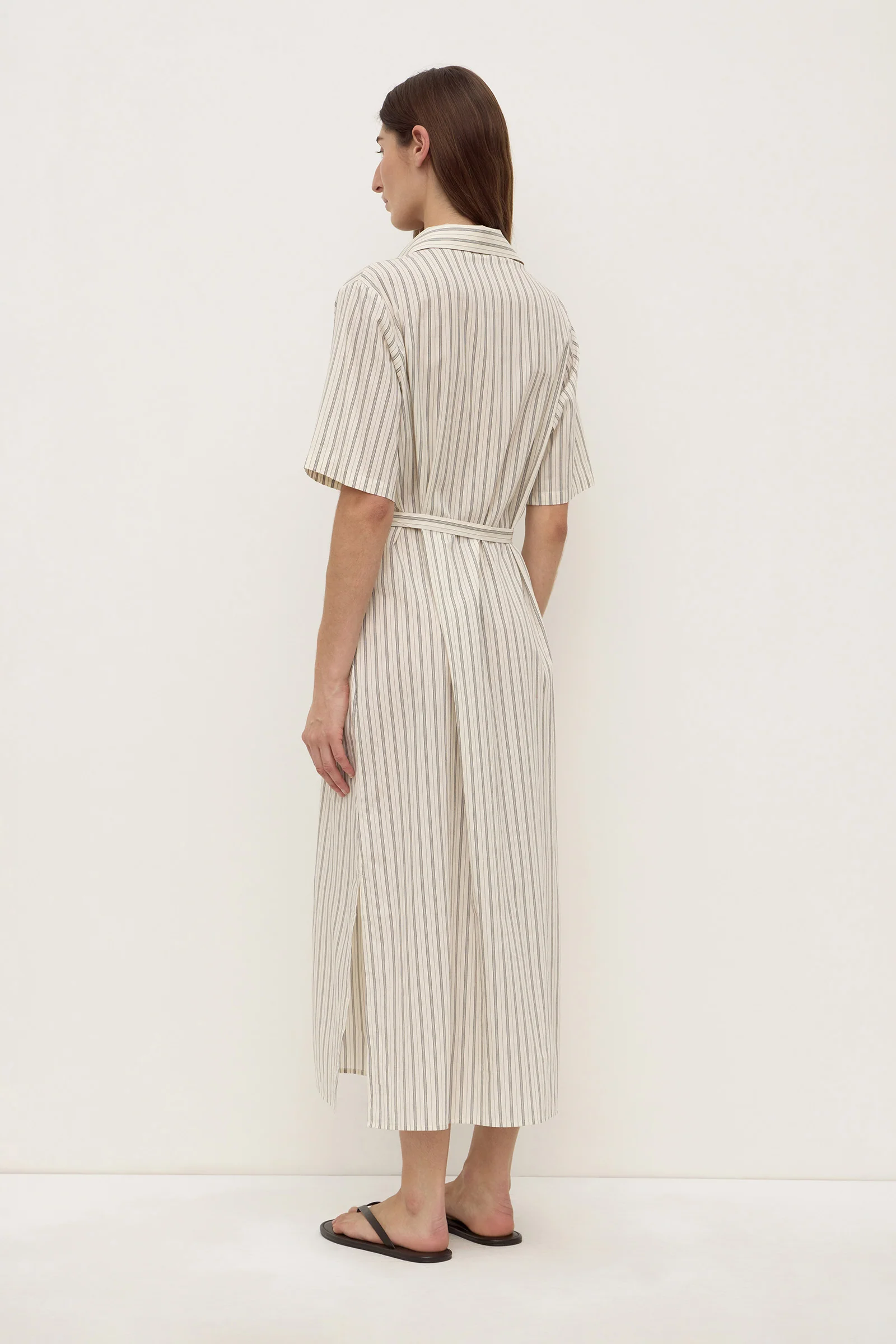 Ria Stripe Midi Shirt Dress - Image 6
