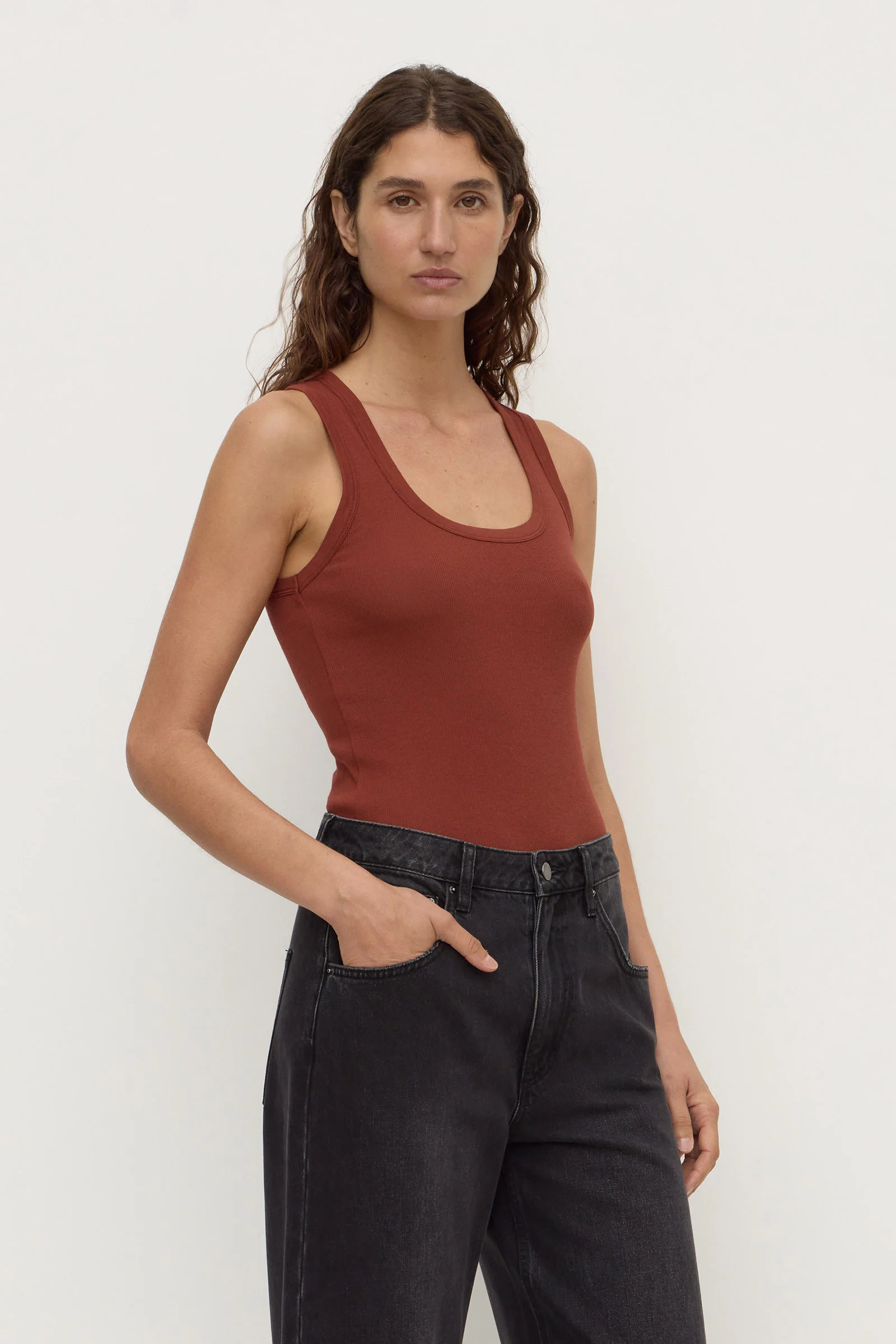 Robyn Scoop Neck Rib Tank - Image 3