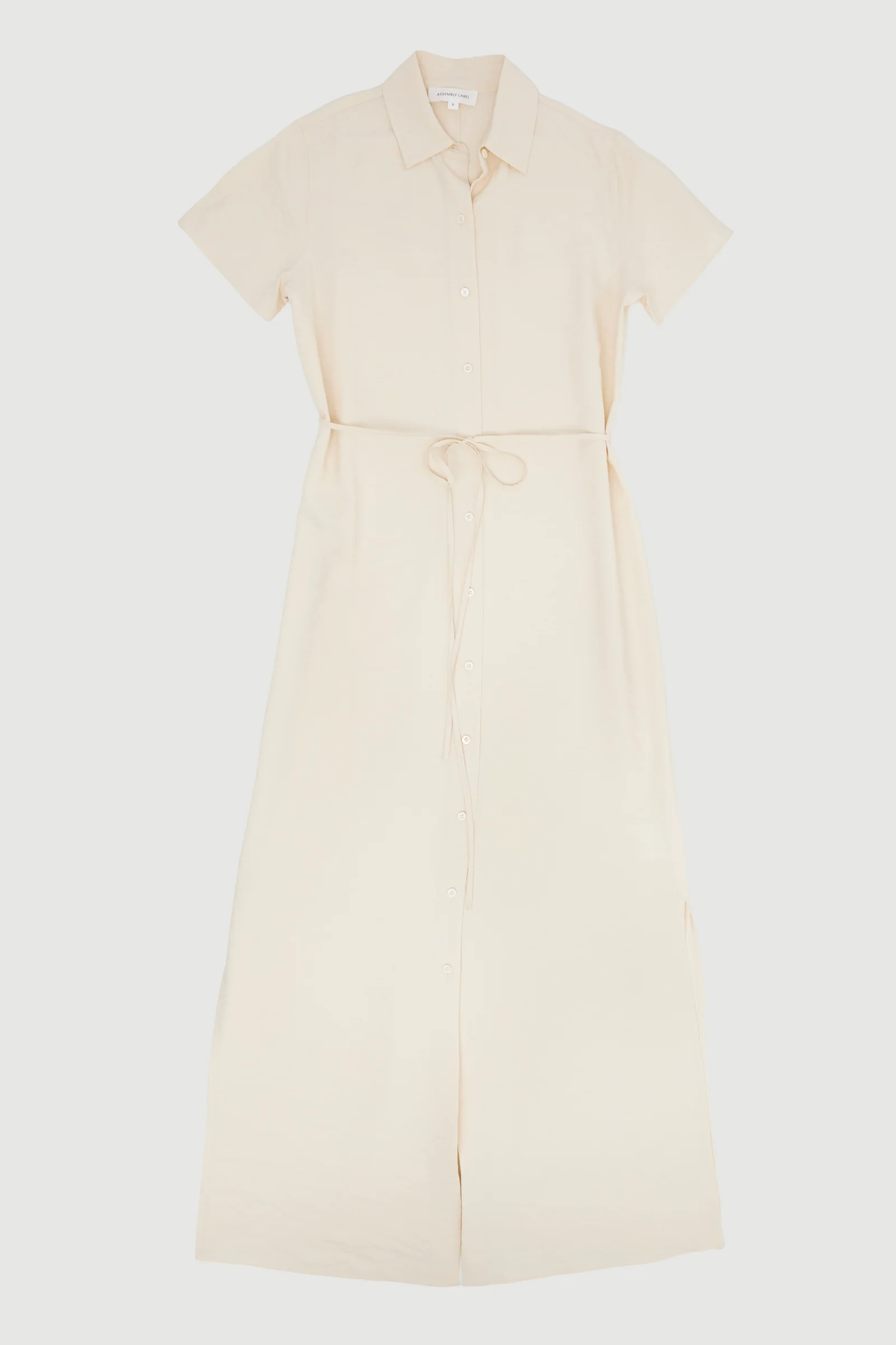 Re-Worn Womens Silk Blend Textured Shirt Dress
