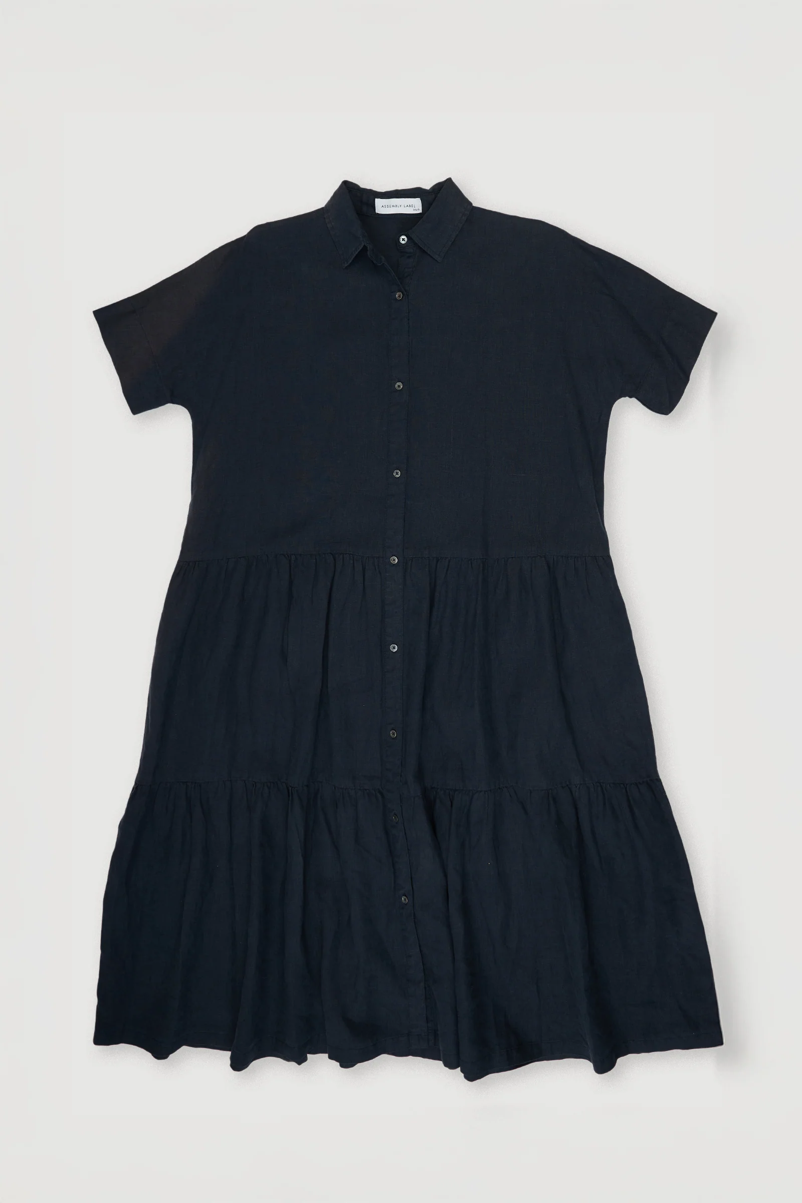Re-Worn Womens Linen Shirt Dress