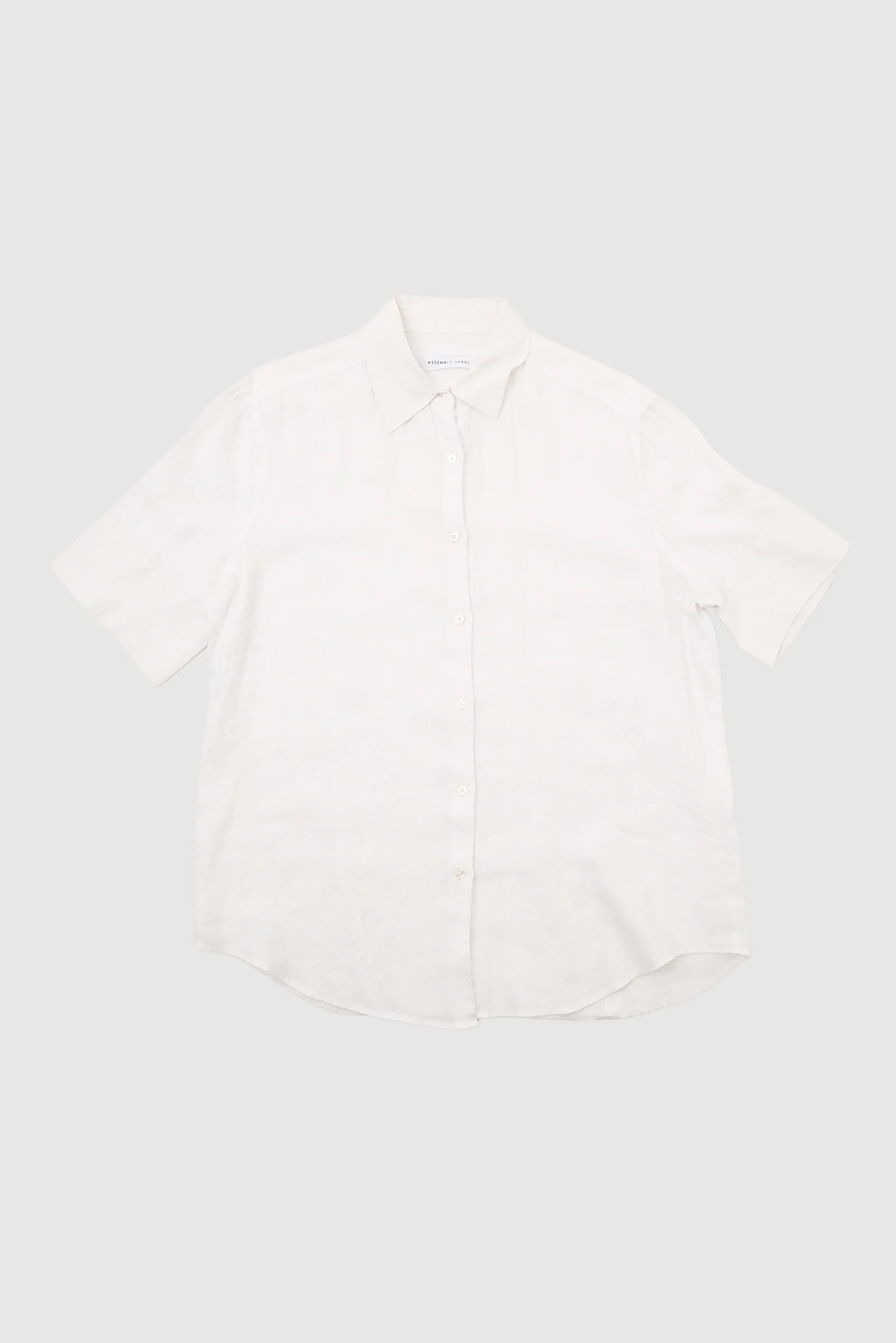 Re-Worn Womens Linen Short Sleeve Shirt