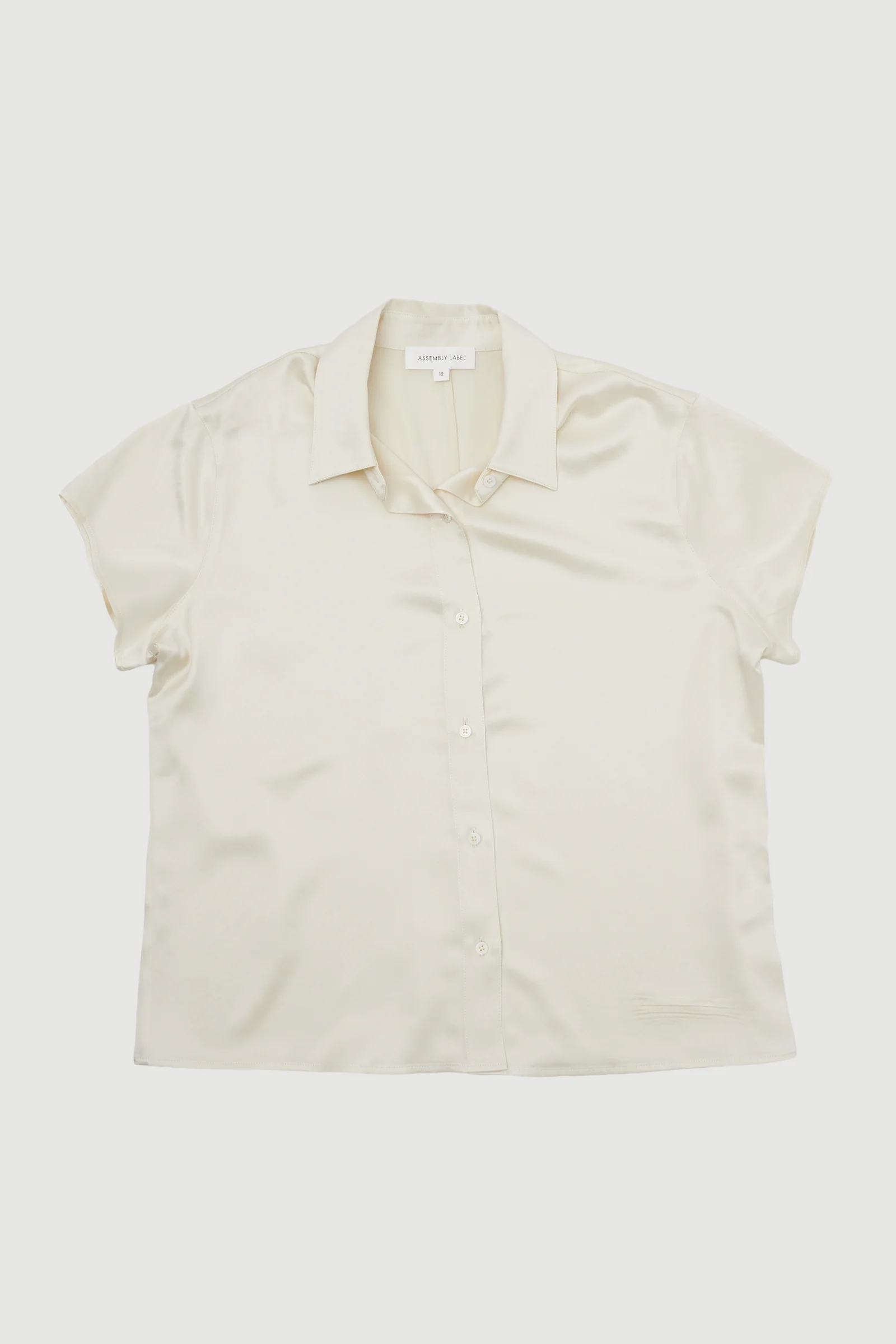 Re-Worn Womens Silk Short Sleeve Shirt