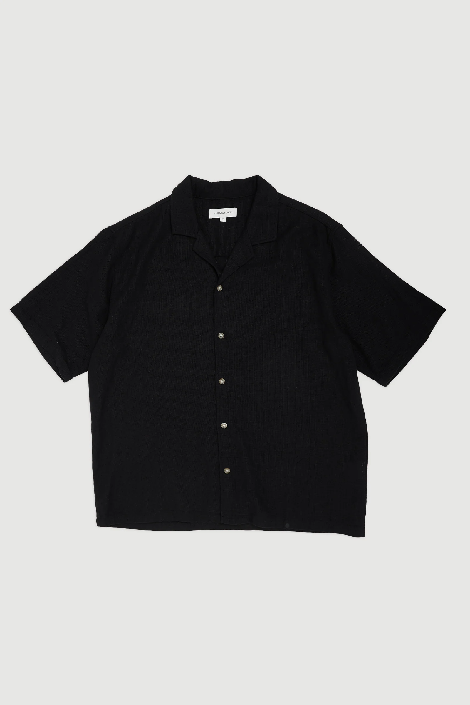Re-Worn Mens Linen Blend Short Sleeve Shirt