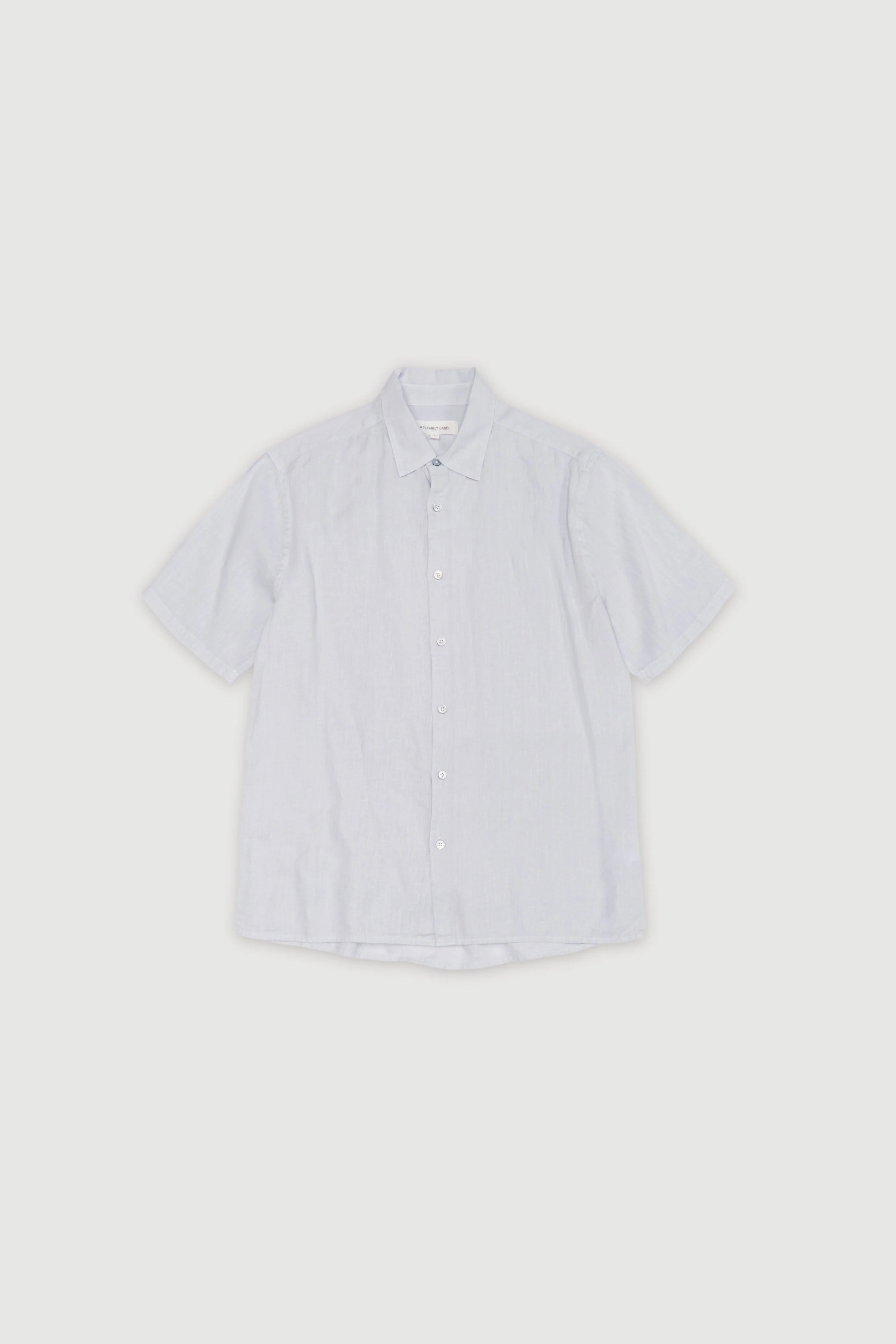 Re-Worn Mens Linen Textured Short Sleeve Shirt