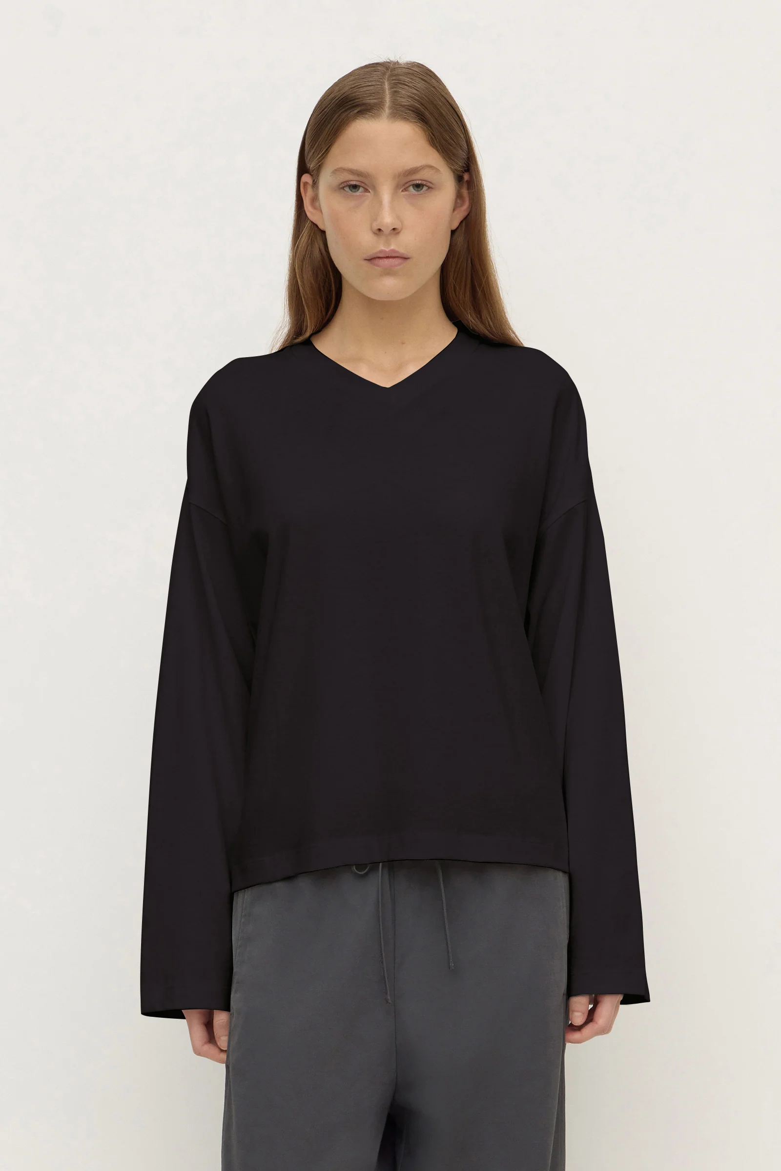 Stella V Neck Long Sleeve Tee