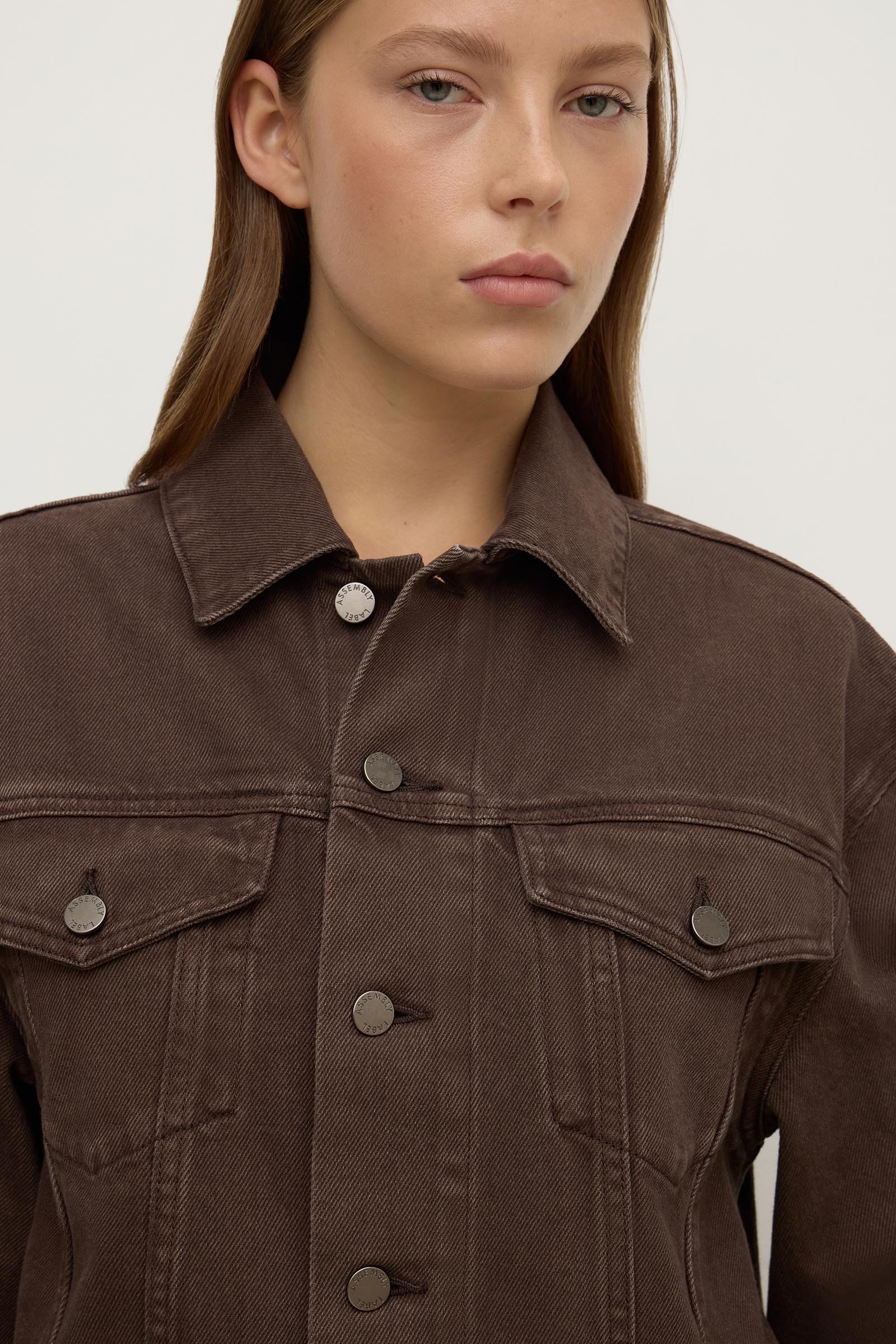 Womens Cropped Denim Jacket - Image 6