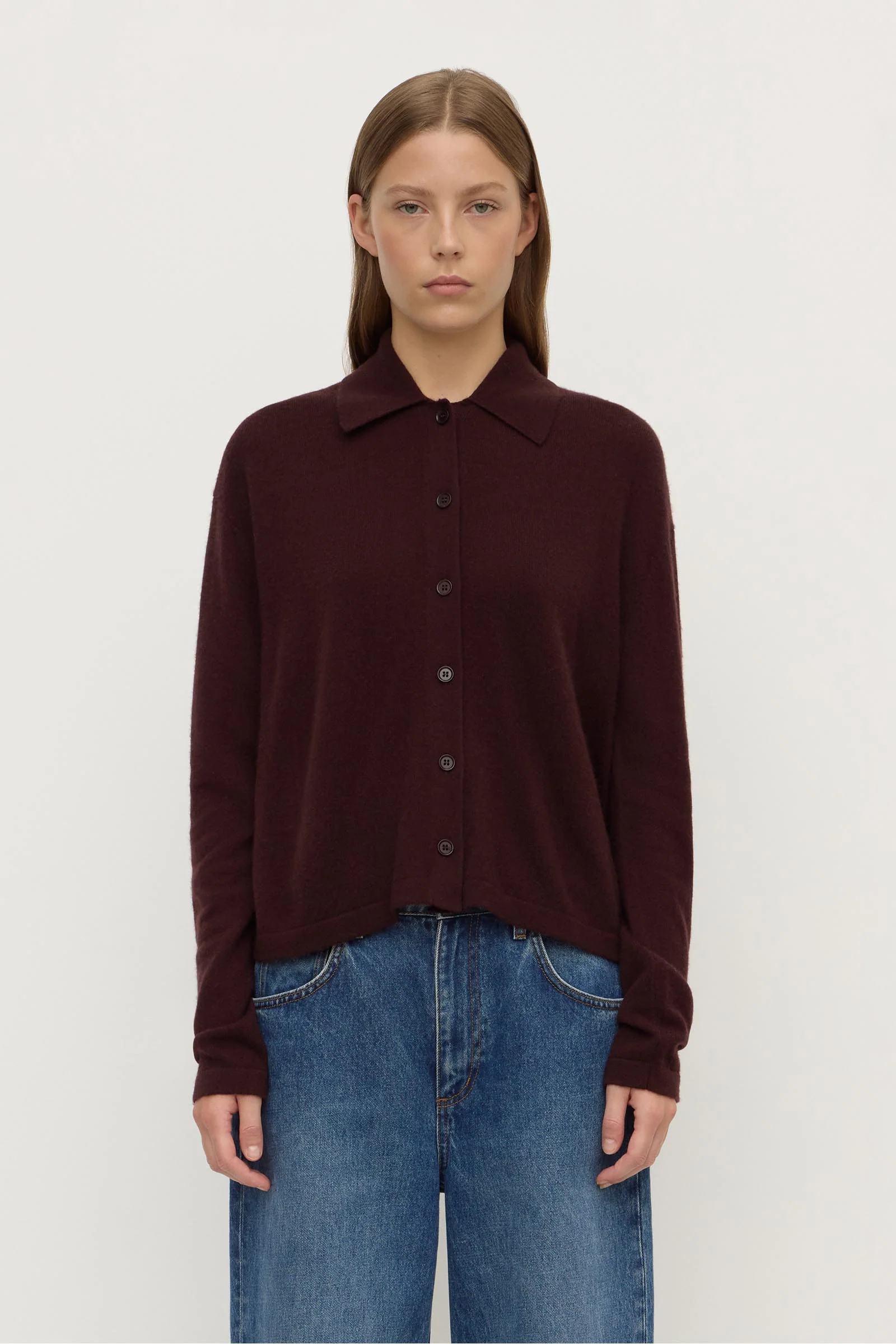 Wool Cashmere Knit Cardigan