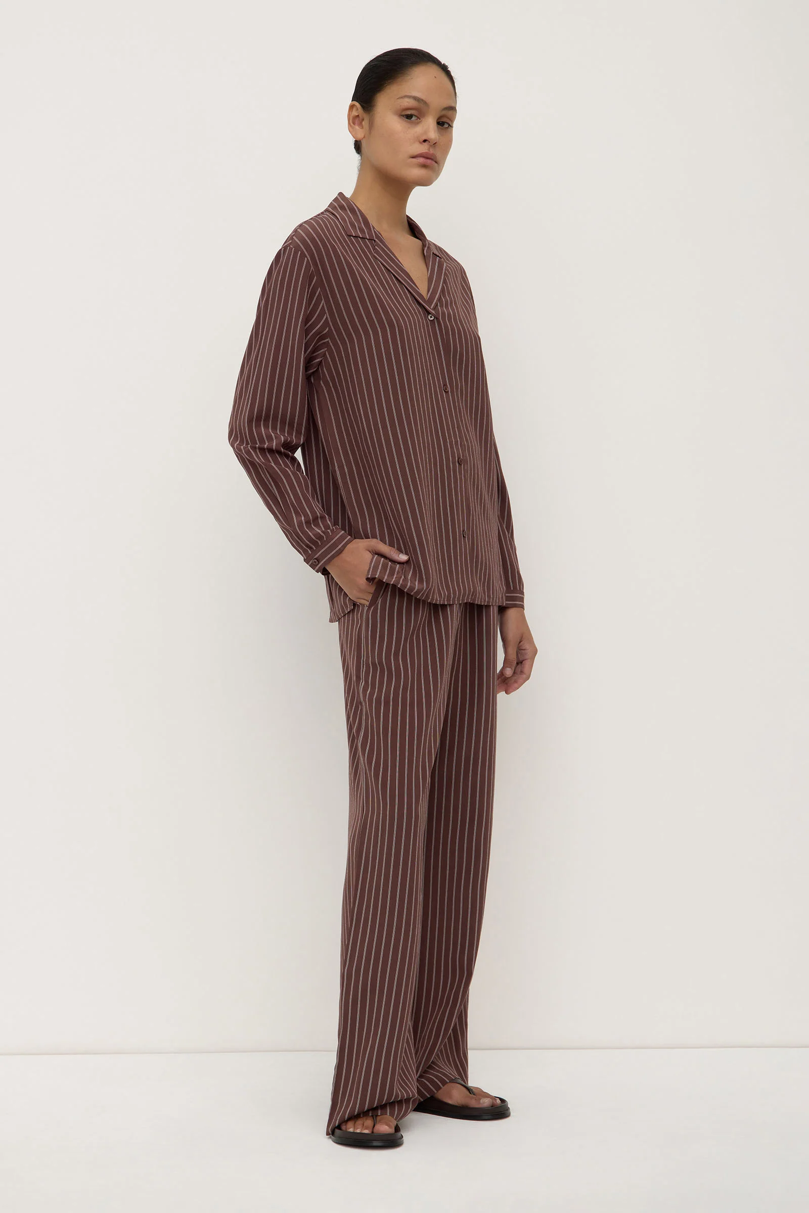 Zayla Silk Stripe Shirt - Image 4